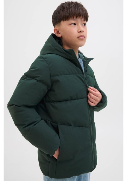 Jjglobal Puffer Jacket Jn Yeşil Erkek Çocuk Mont