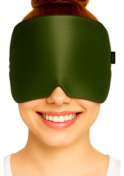 Mıgren Ve Baş Ağrısı Giderici Başlığı Sıcak Ve Soğuk Kompres Şapkası,buz Paketi Bandajı(Yeşil)