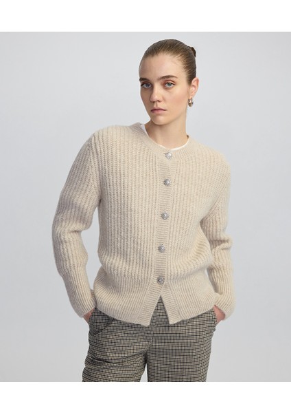 Kristal Taş Düğmeli Hırka IW6250050343090