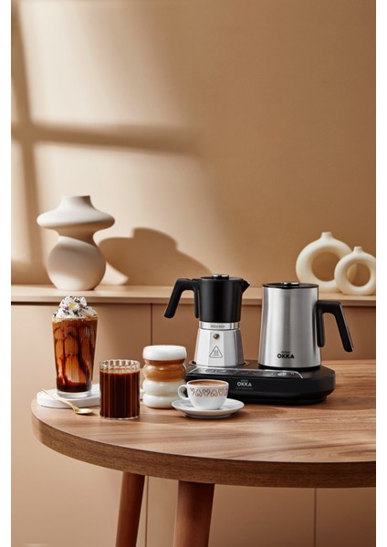 Krom Metal Moka Pot Karıştırıcılı, Italyan ve Türk Kahve Makinesi, Turuncu fiyatları