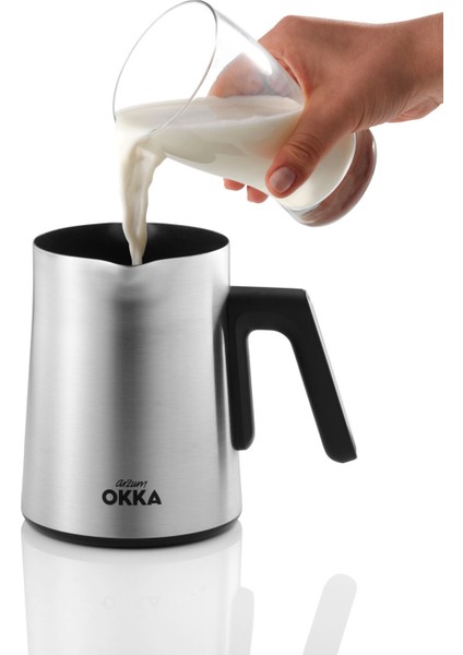 Krom Metal Moka Pot Karıştırıcılı, Italyan ve Türk Kahve Makinesi, Turuncu