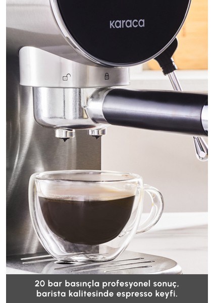 Dijital Inox Kahve Makinesi, 20 Bar, Öğütülmüş ve Kapsül Seçenekleri indirimleri