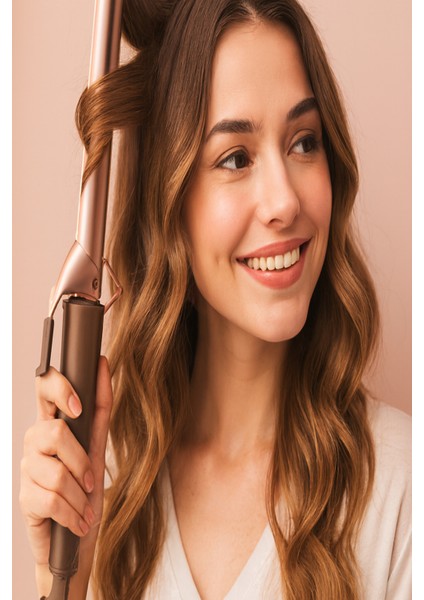 Uzun Saçlar Için Seramik Maşa, 19 Mm, Pembe, Şık ve Kullanışlı Tasarım fiyatları