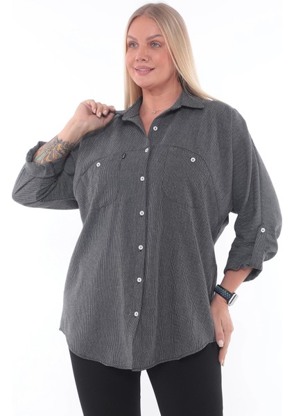 Cotton Büyük Beden Kadın Gömlek