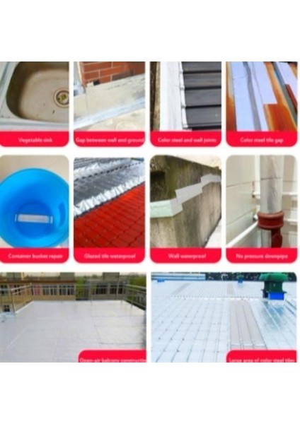 Buffer® 2 mt Yüksek Sıcaklık Dayanan Su Geçirmez Çatı Duvar Çatlak Onarıcı Yapışkan Bant Folyo 5 cm