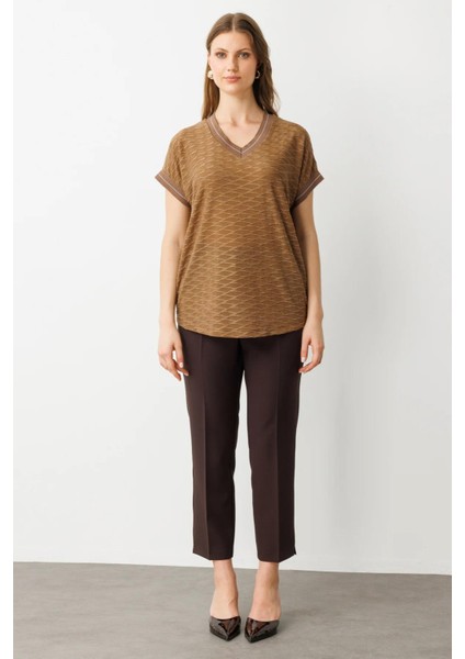 51458 Onteks Ribanalı V Yaka Bluz fırsatları