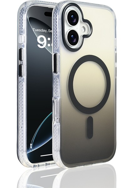 iPhone 17 Kılıf Toros Renk Geçişli Wireless Şarj Özellikli Silikon