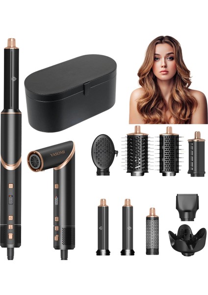9in1 Çok Yönlü Hava Üflemeli Saç Şekillendirme Cihazı Siyah fiyatları