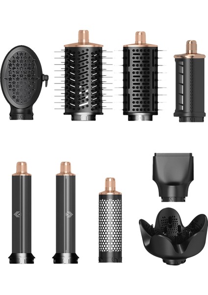 9in1 Çok Yönlü Hava Üflemeli Saç Şekillendirme Cihazı Siyah modelleri