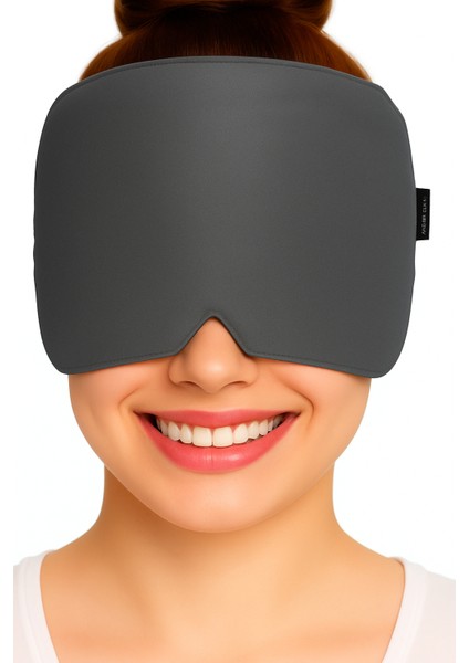 Mıgren ve Baş agrısı için Rahatlatıcı Isıtıcı Ped Sıcak Soğuk Kompres Termojel Buz Paket Bandajı(Gri)