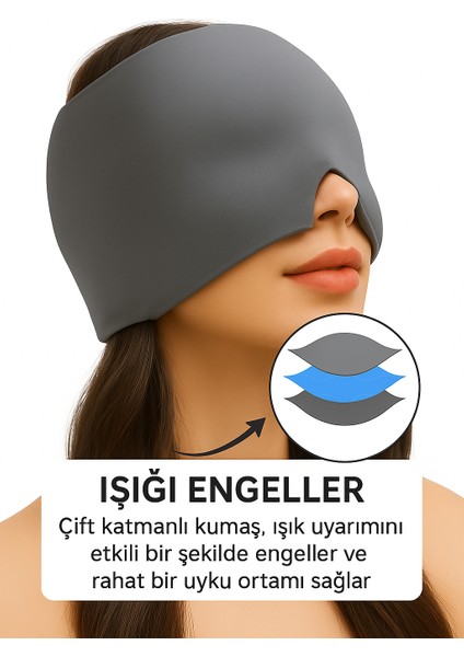 Mıgren ve Baş agrısı için Rahatlatıcı Isıtıcı Ped Sıcak Soğuk Kompres Termojel Buz Paket Bandajı(Gri) fırsatları