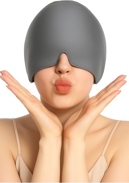 Mıgren ve Baş agrısı için Rahatlatıcı Isıtıcı Ped Sıcak Soğuk Kompres Termojel Buz Paket Bandajı(Gri) indirimleri