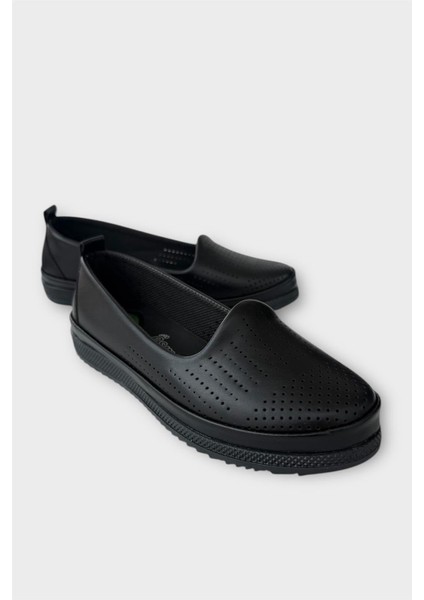 Tam Ortopedik Hava Alan Yumuşak Tabanlı Günlük Anne Babet Siyah