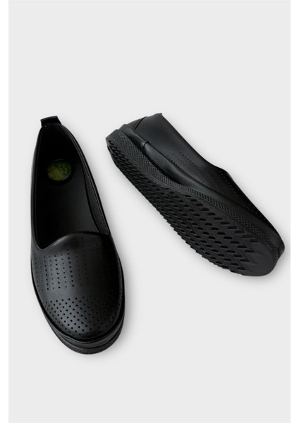 Tam Ortopedik Hava Alan Yumuşak Tabanlı Günlük Anne Babet Siyah