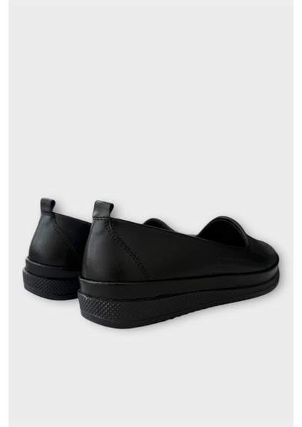 Tam Ortopedik Hava Alan Yumuşak Tabanlı Günlük Anne Babet Siyah