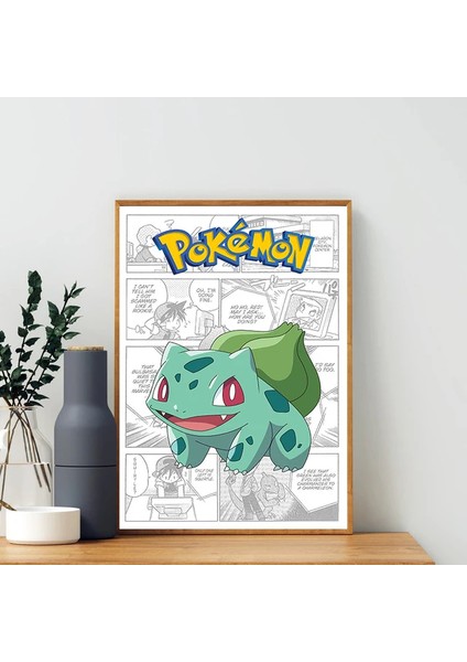 Pokemon Çevre Birimleri Posterler Pikachu Bulbasaur Charicanvas Canvas Tuval Boyama Anime Duvar Sanatı Baskılar Çocuk Odası Dekor Hediyeler Oyuncak (Yurt Dışından)