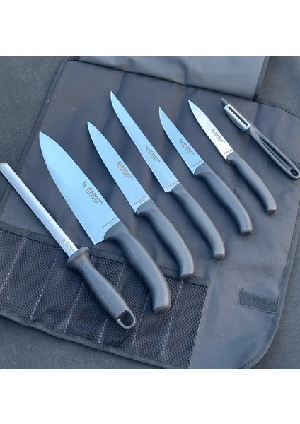 Gastronomi Çantalı Ekoset Şef, Kasap, Mutfak Bıçak Seti 8 Parça fiyatları