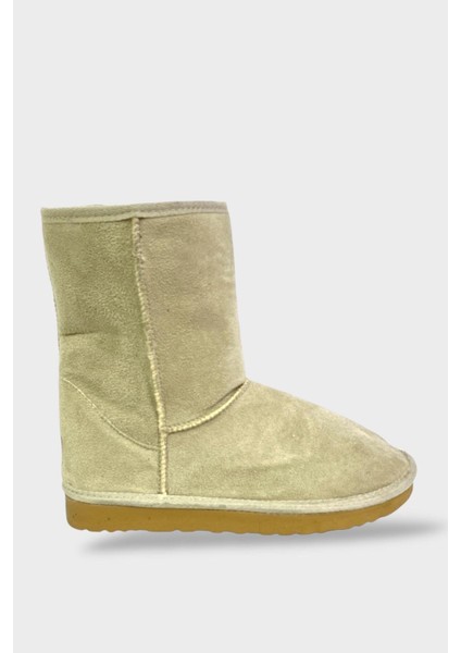 Classic Orta Boy Kadın Süet Bot & Bootie BEJ fırsatları