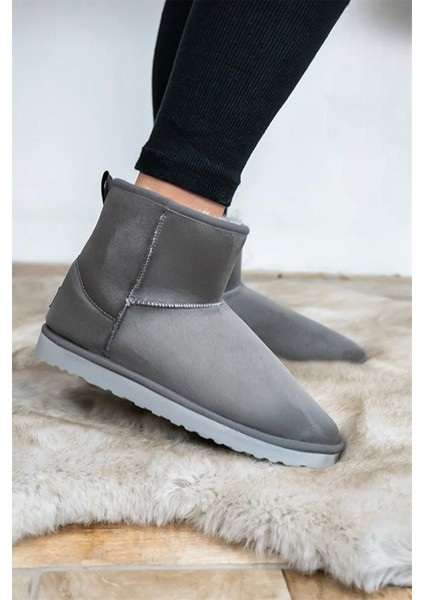 Classic Mini Kadın Süet Bot & Bootie GRİ