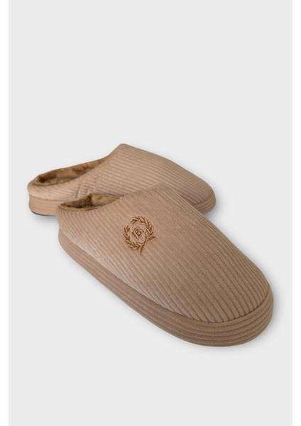 Erkek Hafif Kaydırmaz Taban Ev Terliği Bej fiyatları