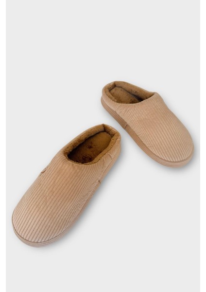 Erkek Hafif Kaydırmaz Taban Ev Terliği Bej fırsatları