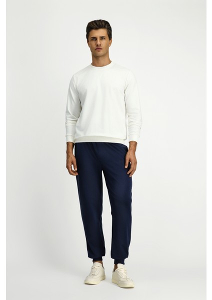 Bisiklet Yaka Regular Fit Nakışlı Pamuklu Sweatshirt fırsatları