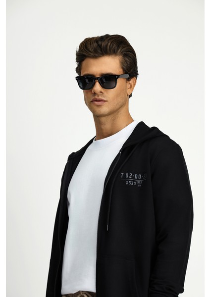 Kapüşonlu Fermuarlı Regular Fit Sweatshirt
