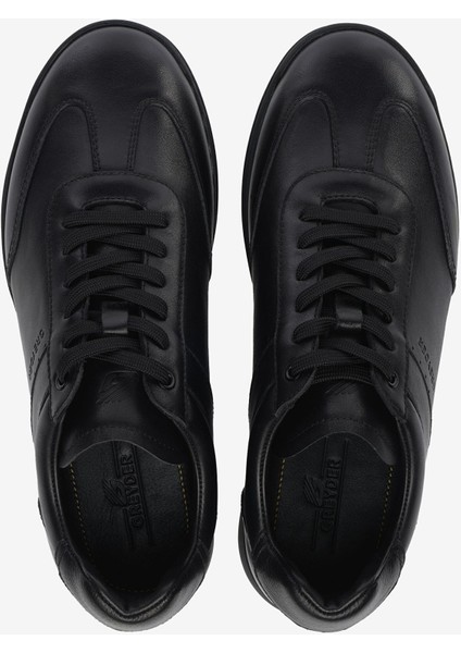 Erkek Siyah Hakiki Deri Ayakkabı 5K1UA18691