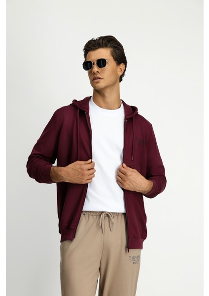 Kapüşonlu Fermuarlı Regular Fit Sweatshirt