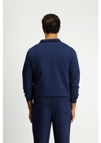 Regular Fit Fermuarlı Yarım Balıkçı Yaka Sweatshirt