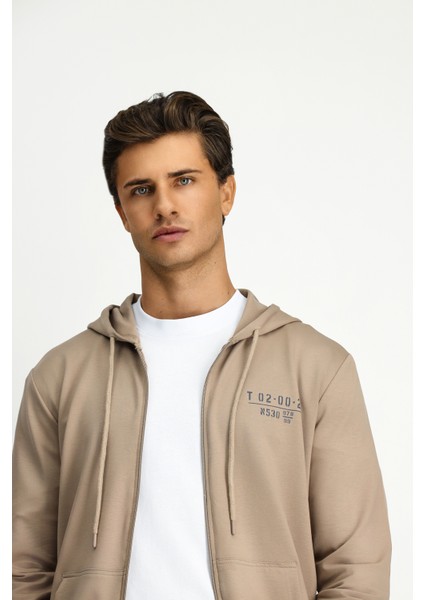 Kapüşonlu Fermuarlı Regular Fit Sweatshirt