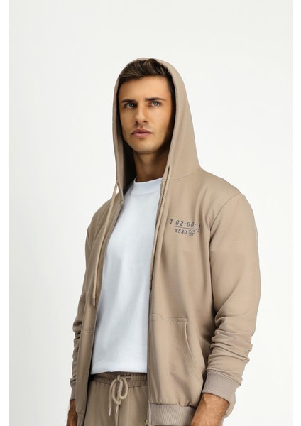 Kapüşonlu Fermuarlı Regular Fit Sweatshirt