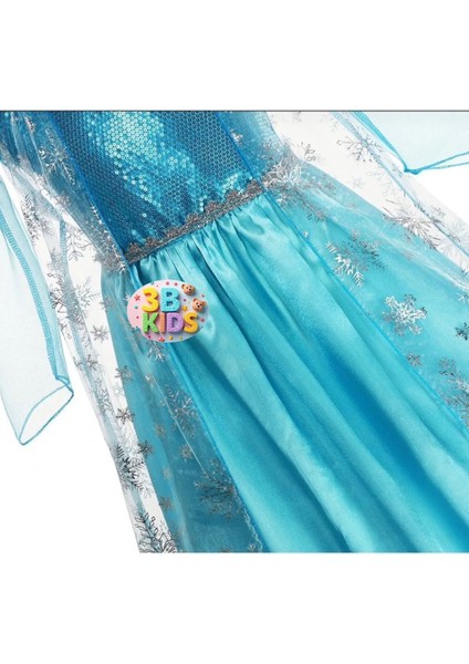 Karlar Ülkesi Peruklu Elsa Elbise Kostüm Takımı - Elsa Tasarım Topuklu Ayakkabı