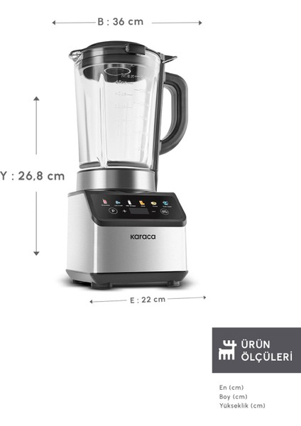 Renkli Dokunmatik Ekmek Blenderı Inox 1200W, Güçlü ve Şık Tasarım fiyatları