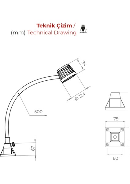 Endüstriyel Makina Aydınlatma Lambası Erc L-04-67 fiyatları