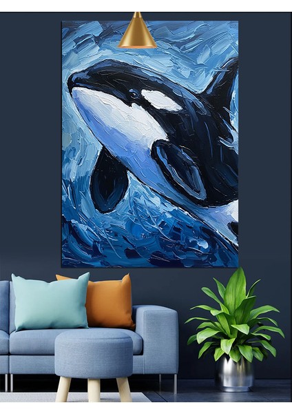 Denizde Yüzen Orka Dekoratif Kanvas - Mdf Ahşap Tablo modelleri