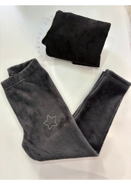 Kız Çocuk Kışlık Esnek Peluş Tayt 4-9 Yaş