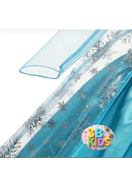 Karlar Ülkesi Peruklu Elsa Elbise Kostüm Takımı - Elsa Tasarım Topuklu Ayakkabı