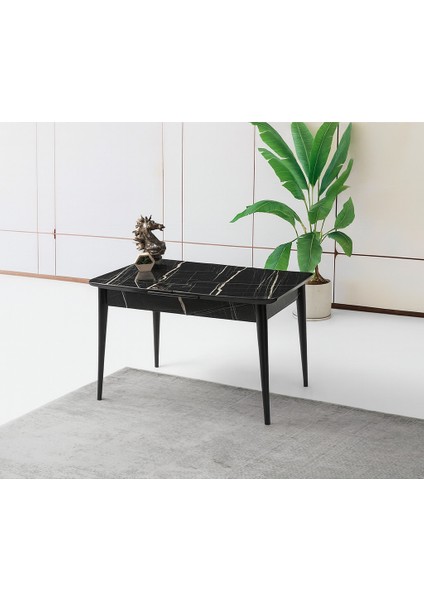 Ortadan Açılır Büyüyen Yemek Masası Mermer Desenli 80X130CM Sadece Masa Fiyatıdır
