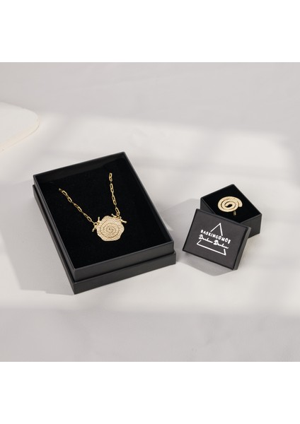 14 K Gold Kaplama 925 Ayar Gümüş Yaşam Döngüsü El Yapımı Tasarım Kolye