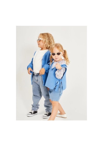 Kız Triko Süveter 3 'lü Kot Etek Takım modelleri