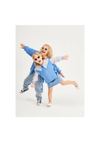 Kız Triko Süveter 3 'lü Kot Etek Takım fırsatları