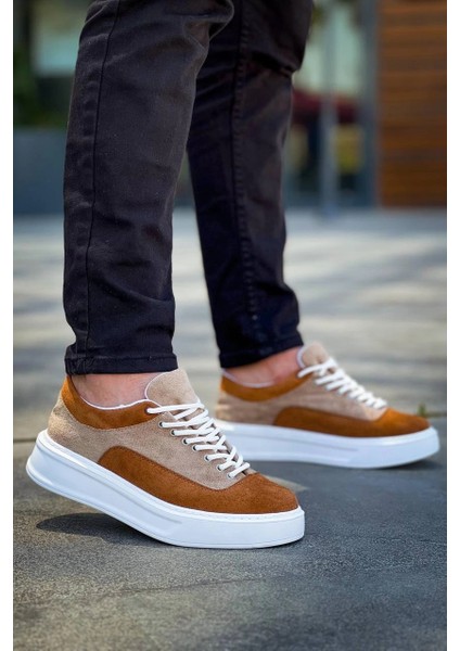 KB-005 Kuback Vizon Taba Süet Bağcıklı Günlük Erkek Ayakkabı