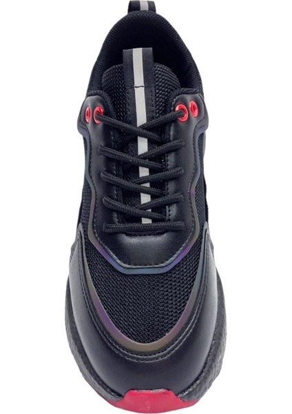 Yüksek Taban Kadın Spor Ayakkabı Sneaker SİYAH