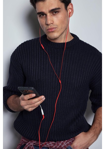 Oversize Kazak Lacivert