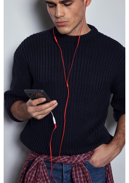 Oversize Kazak Lacivert