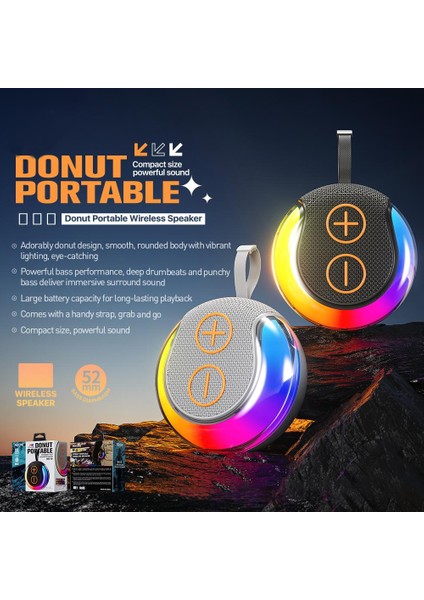 Donut Taşınabilir Kablosuz Hoparlör (Yurt Dışından) fiyatları