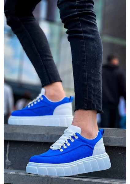 KB-X10 Kuback Sax Süet Beyaz Yüksek Taban Günlük Spor Ayakkabı