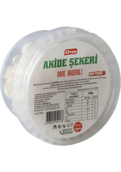 Nane Aromalı Akide Şekeri 150 Gr. (1 Kutu) modelleri