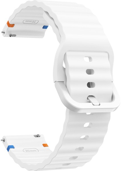 Samsung Galaxy Watch Active-Watch 3 41 mm Ile Uyumlu Dalgalı Dikiş Detaylı Silikon Saat Kordonu fırsatları